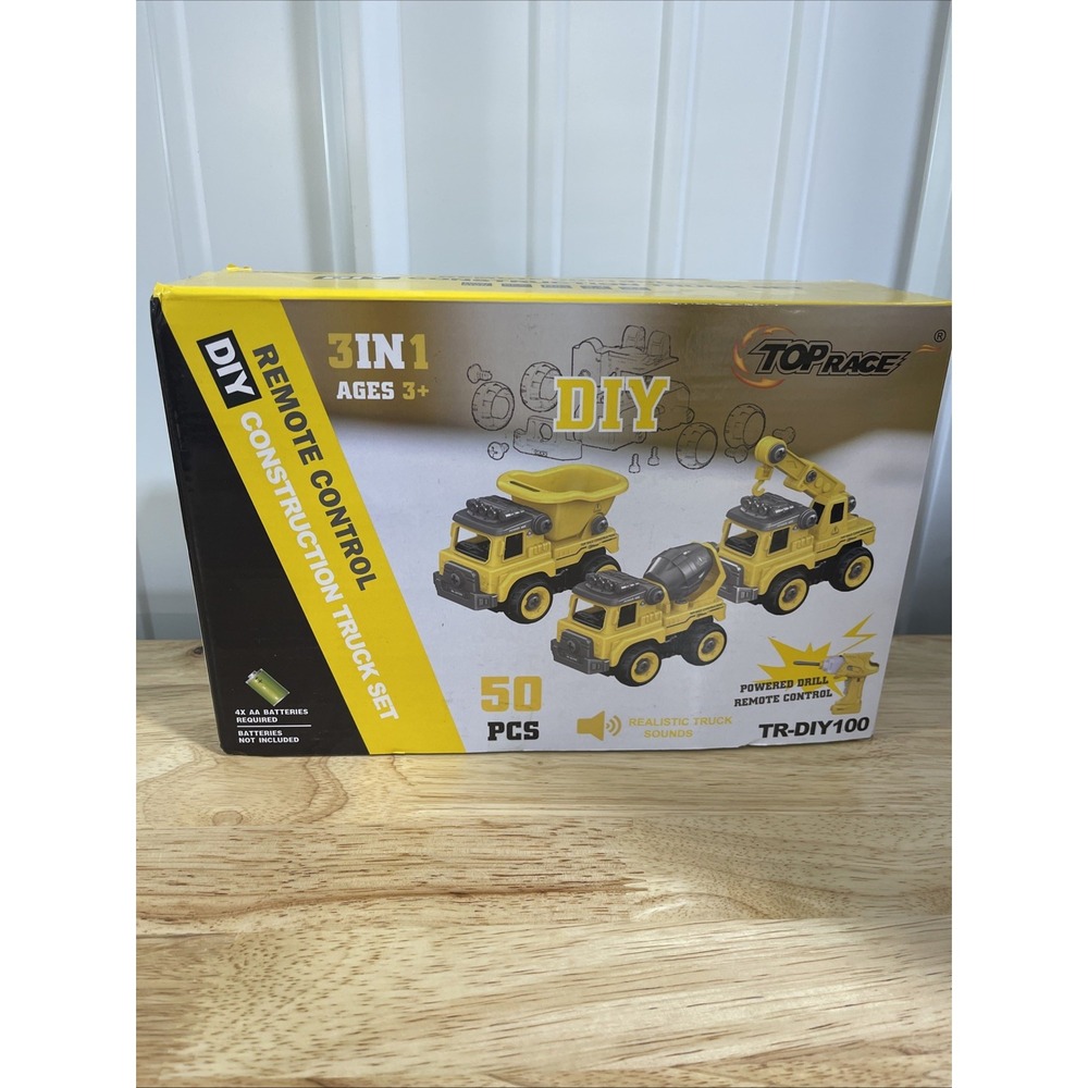 Top Race DIY Remote Control CONSTRUCTION TRUCK SET TR-DIY100 NEW Toy